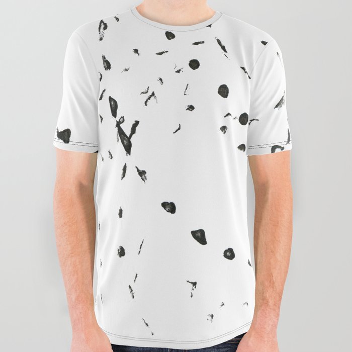 Minimalist Abstract Dot Art All Over Graphic Tee
