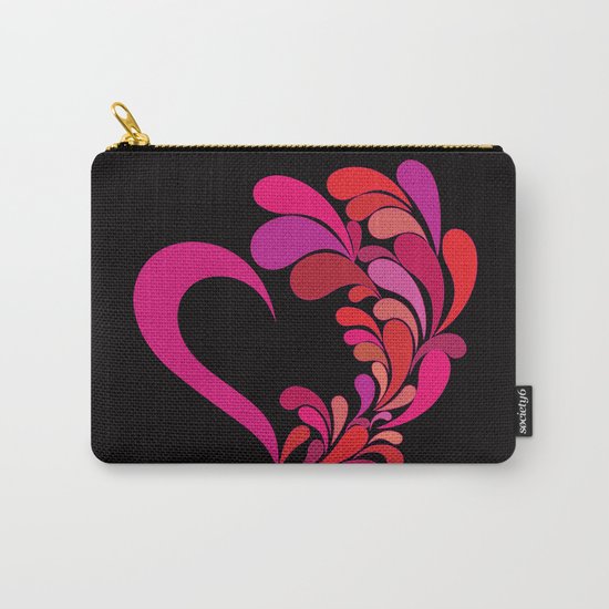 Colored heart Carry-All Pouch