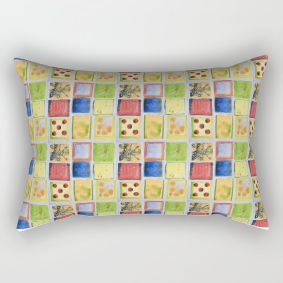 Nine Squares Showing Off Rectangular Pillow