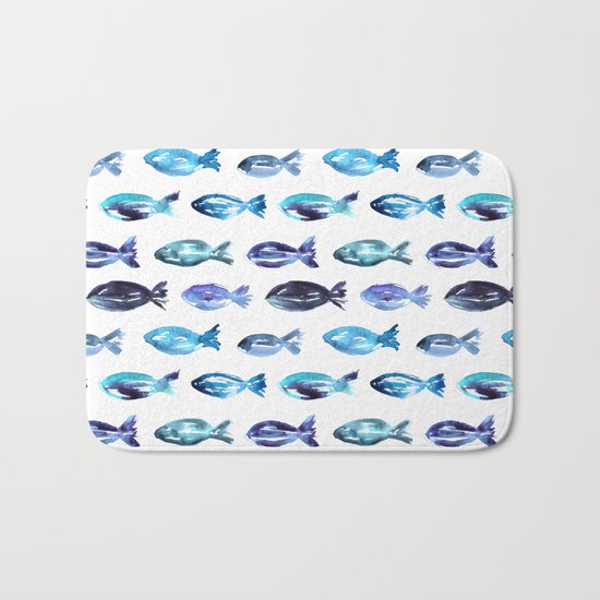 Sardines swimming to Sardegna Bath Mat