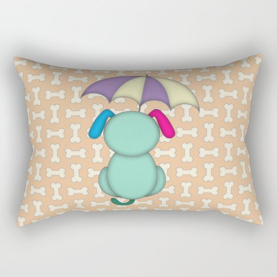 It's raining bones! Rectangular Pillow