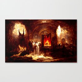 Lucifer Throne in Hell Canvas Print