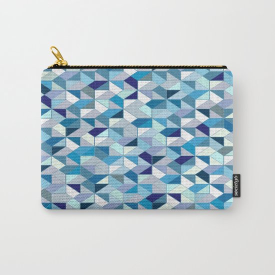 Geometrica (blue) Carry-All Pouch