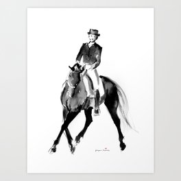Horse (Dressage / half pass) Art Print