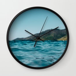 Brazil Photography - Blue Ocean By A Mountain Wall Clock