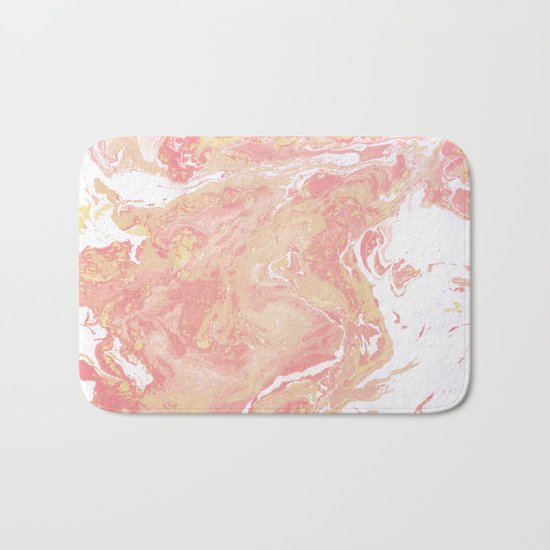 Marble texture background pastel cream shades . Bath Mat