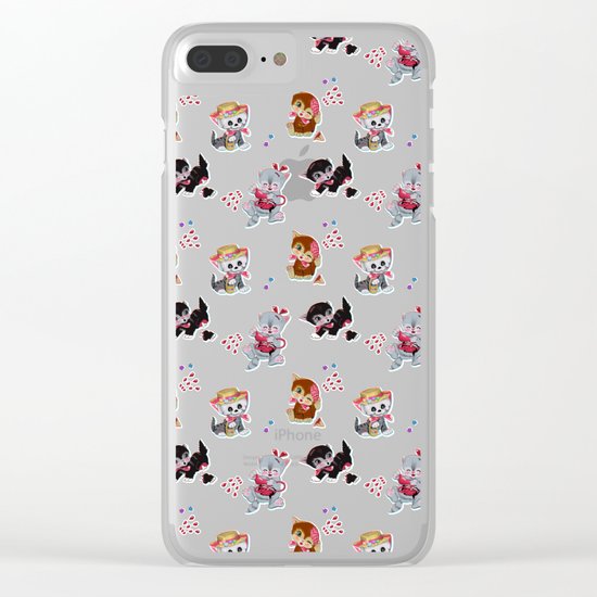 Zombie Cats Clear iPhone Case
