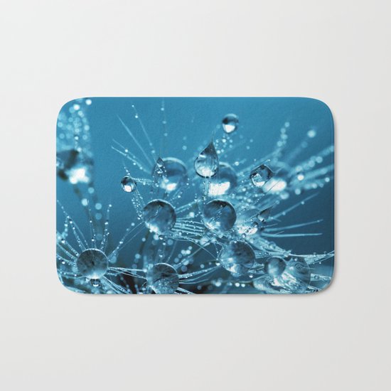 Sparkling drops on a Dandelion Bath Mat