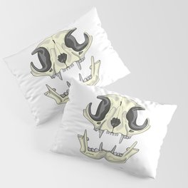 Cat Skull Pillow Sham