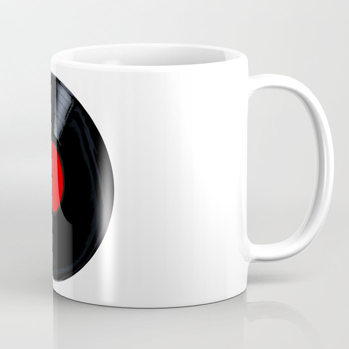 Blank Red Record Label Coffee Mug