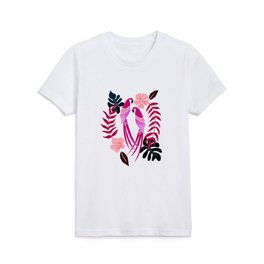 Tropical parrots - magenta  Kids T Shirt