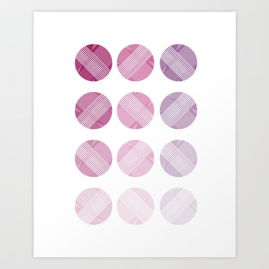 Line Round Art Print