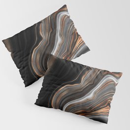 Glowing Marble Waves  Pillow Sham