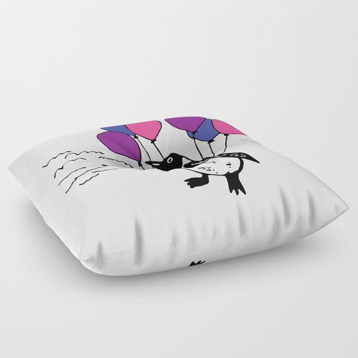 Penguins Can Fly Floor Pillow