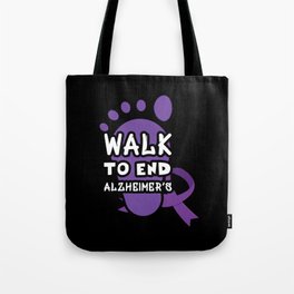 Foot Walk To End Alzheimer Alzheimer's Awareness Tote Bag