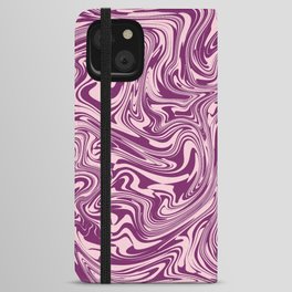 Onion Purple Liquid Swirl Abstract Pattern iPhone Wallet Case