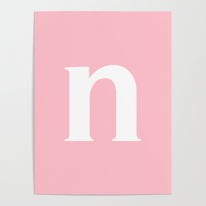n (WHITE & PINK LETTERS) Poster