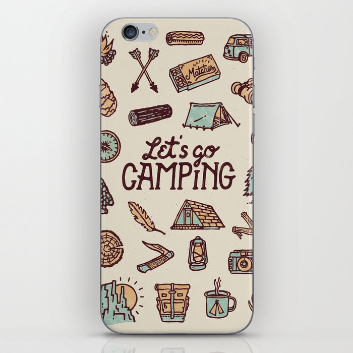 Lets Go Camping iPhone Skin