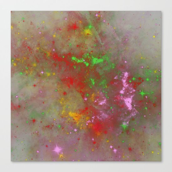 When Galaxies Meet Canvas Print