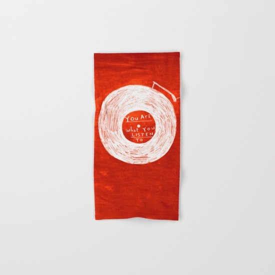 you are what you listen to, RED Hand & Bath Towel