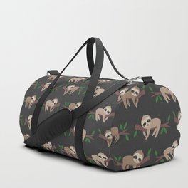 Sloths down pattern brown Duffle Bag