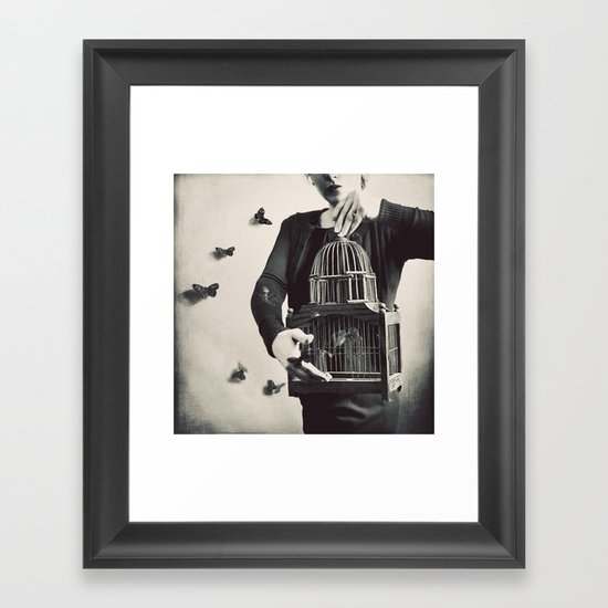 The Butterfly Releaser Framed Art Print