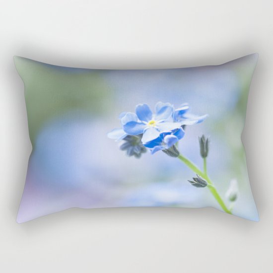 Forget-me-not in LOVE - Springflower Flowers Floral on #Society6 Rectangular Pillow