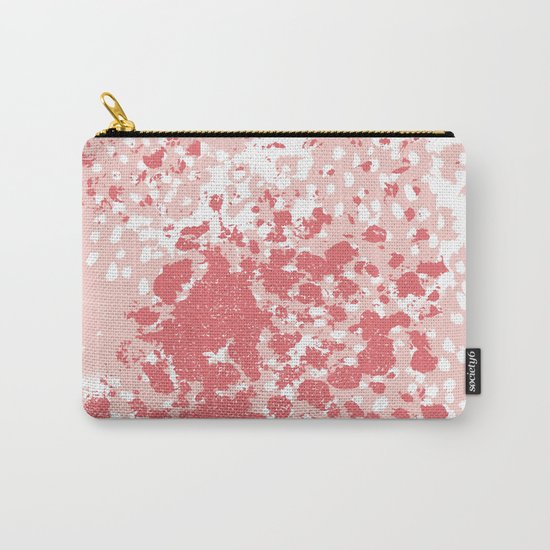 Abstract minimal pink and coral painting home decor abstract charlotte winter art Carry-All Pouch