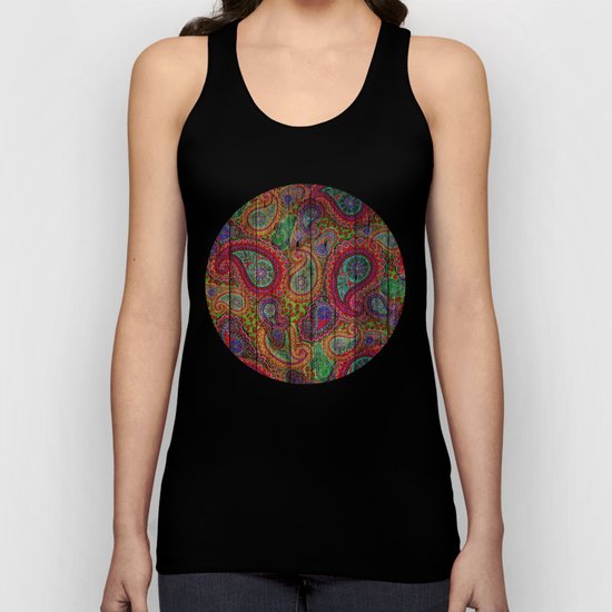 Kashmir on Wood 04 Unisex Tank Top