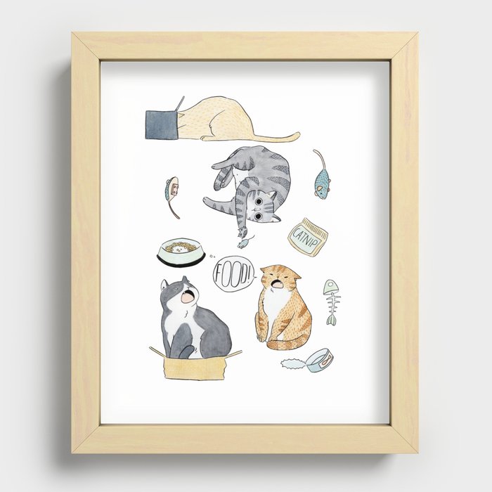 The strays Recessed Framed Print