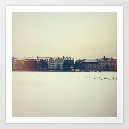 Frozen Lakes, Copenhagen Art Print