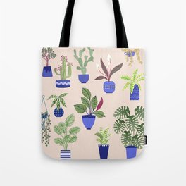 Houseplants Succulents and Cacti Tote Bag