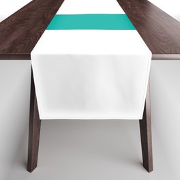 Letter U (Turquoise & White) Table Runner