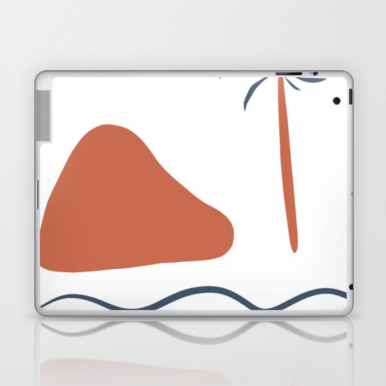 Abstract Retro Summer Scene Design 05, Modern Art V2 Laptop & iPad Skin