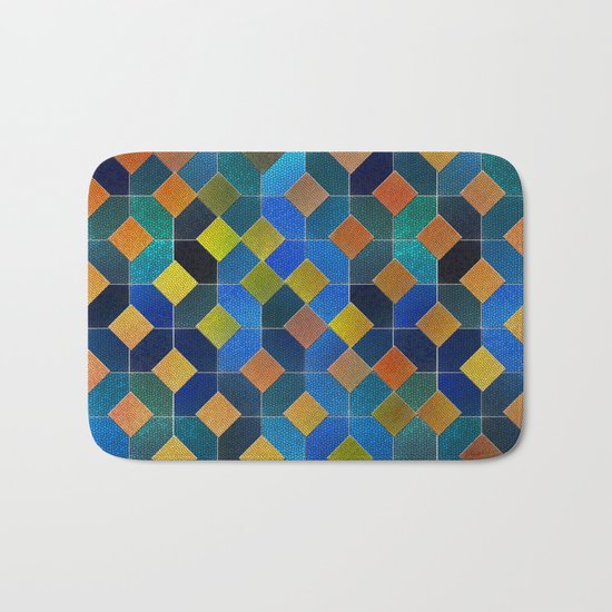 Added Squares Bath Mat