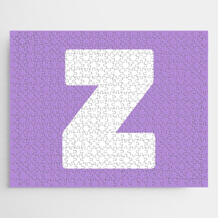 Z (White & Lavender Letter) Jigsaw Puzzle