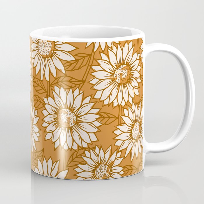 Copper Sunflowers Coffee Mug