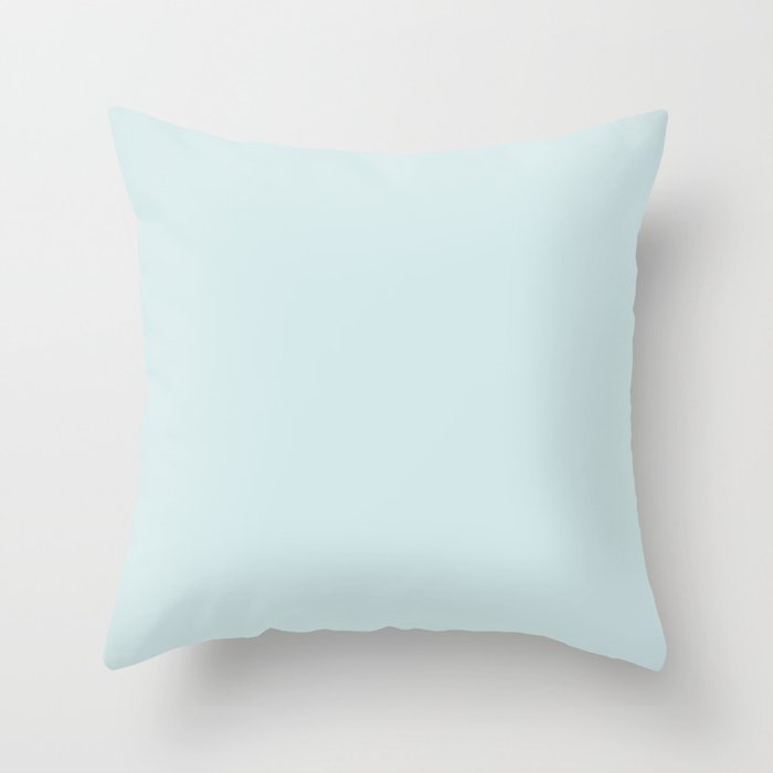 Solid Baby Blue Throw Pillow