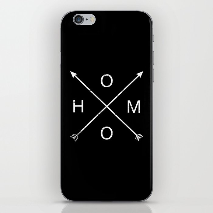 Homo with hipster cross for gay pride month support iPhone Skin