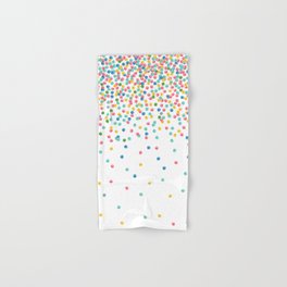 Watercolor Circles Confetti Falling  Hand & Bath Towel