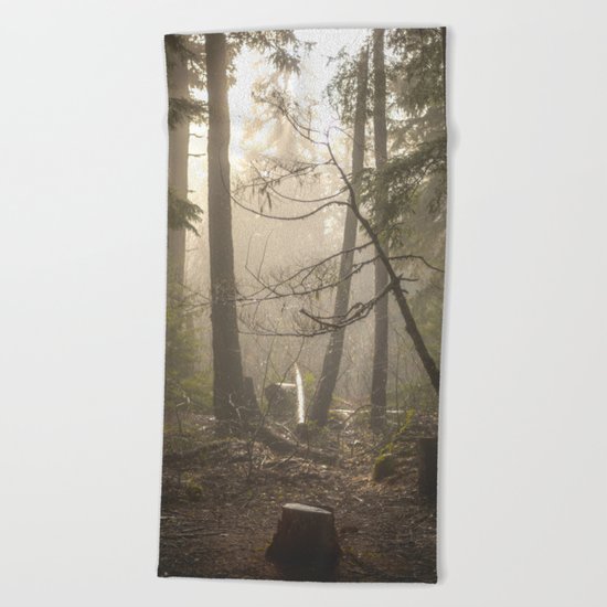 Sunrise Forest Adventure Beach Towel