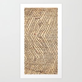 Antique Moroccan Abstract Rug Print Art Print