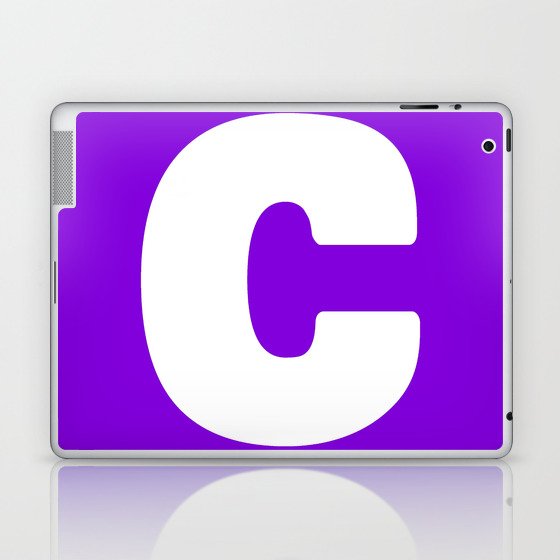 C (White & Violet Letter) Laptop & iPad Skin