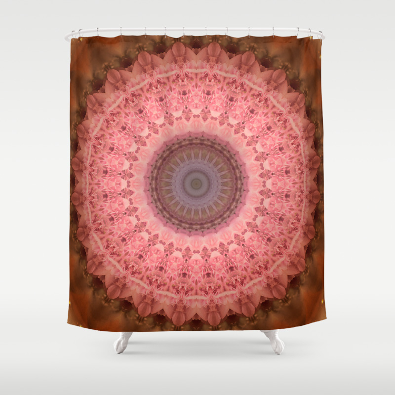 Mandala In Brown And Pink Tones Shower Curtain By Jaroslawblaminsky Society6
