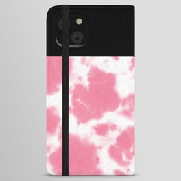 Black & White W/ Pink Tie Dye iPhone Wallet Case