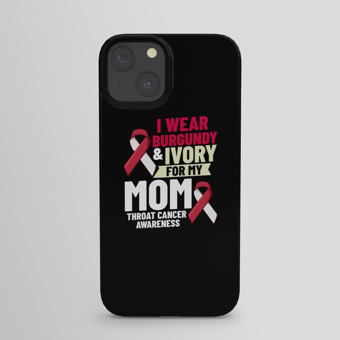 Head and Neck Throat Cancer Ribbon Survivor iPhone Case