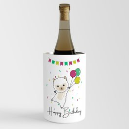 Alpaca Wishes Happy Birthday To You Alpacas Wine Chiller