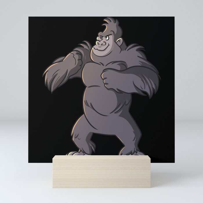 Rainforest animals gorilla gift for children Mini Art Print