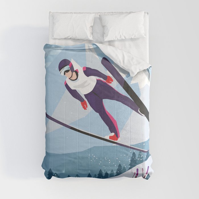 Skiing - Flying Comforter