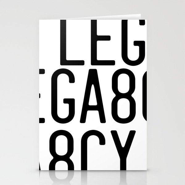 LEGA8CY BLK Stationery Cards